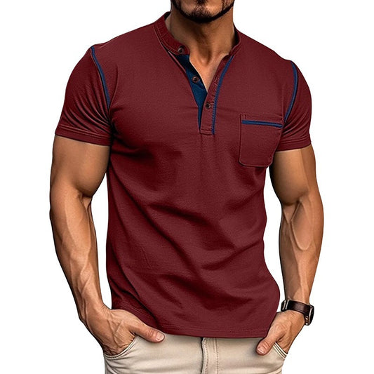 Men's Color Pocket T-shirt Top