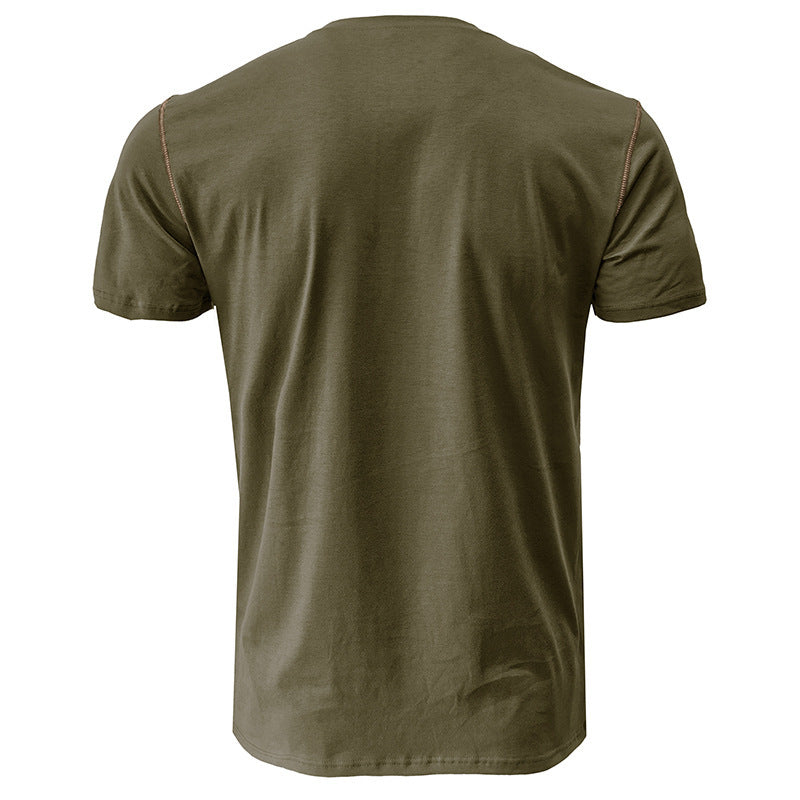 Men's Color Pocket T-shirt Top