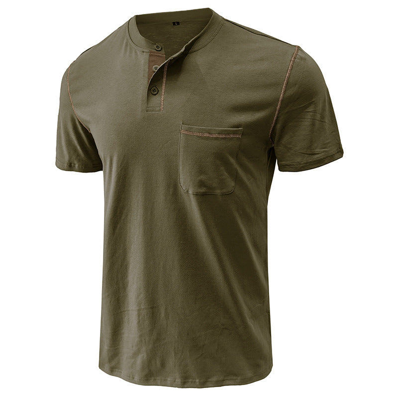 Men's Color Pocket T-shirt Top