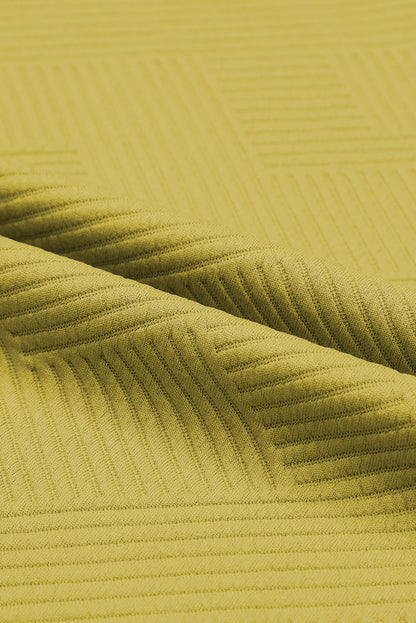 Gray Textured Loose Fit T Shirt and Drawstring Pants Set