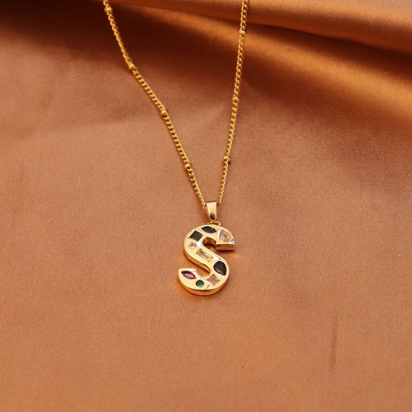 Initial letter necklace