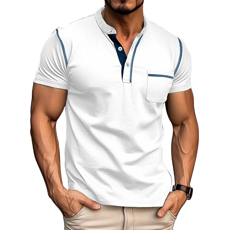 Men's Color Pocket T-shirt Top