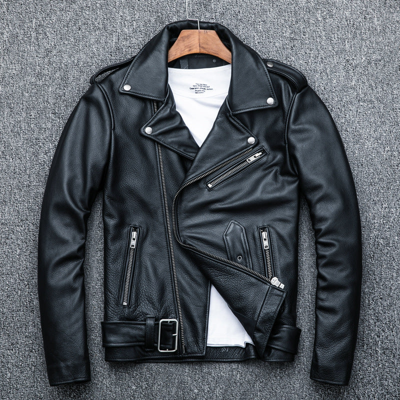 Pure Cowhide Biker's Leather Jacket