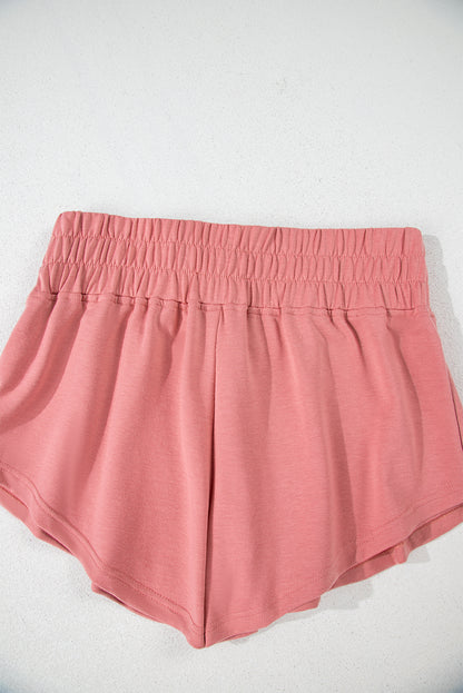 2pcs Cropped Tee and Ruffle High Waist Skort Set