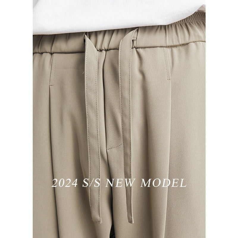 Ice Silk Loose Straight-leg Advanced Draping Anti-wrinkle Casual Pants