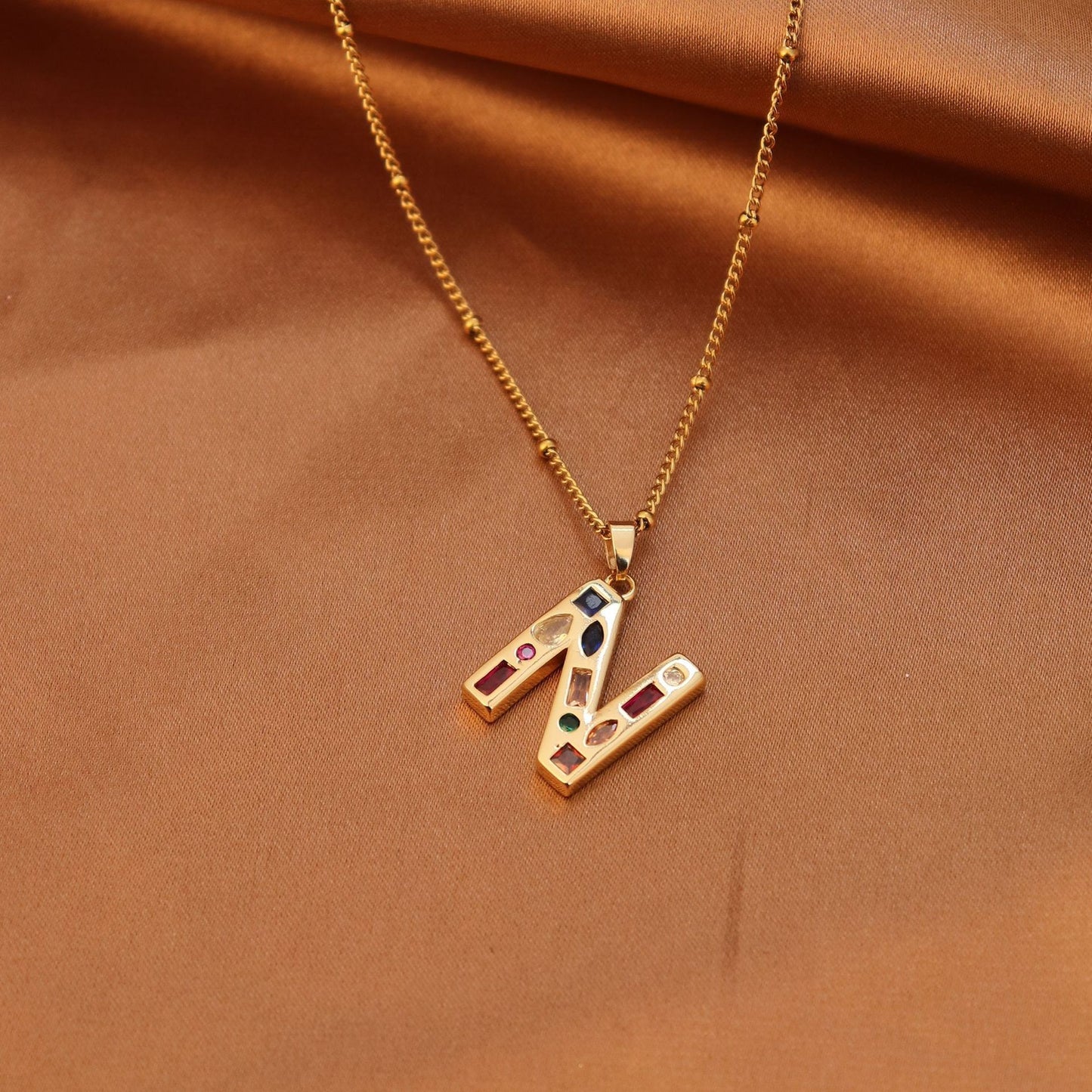 Initial letter necklace