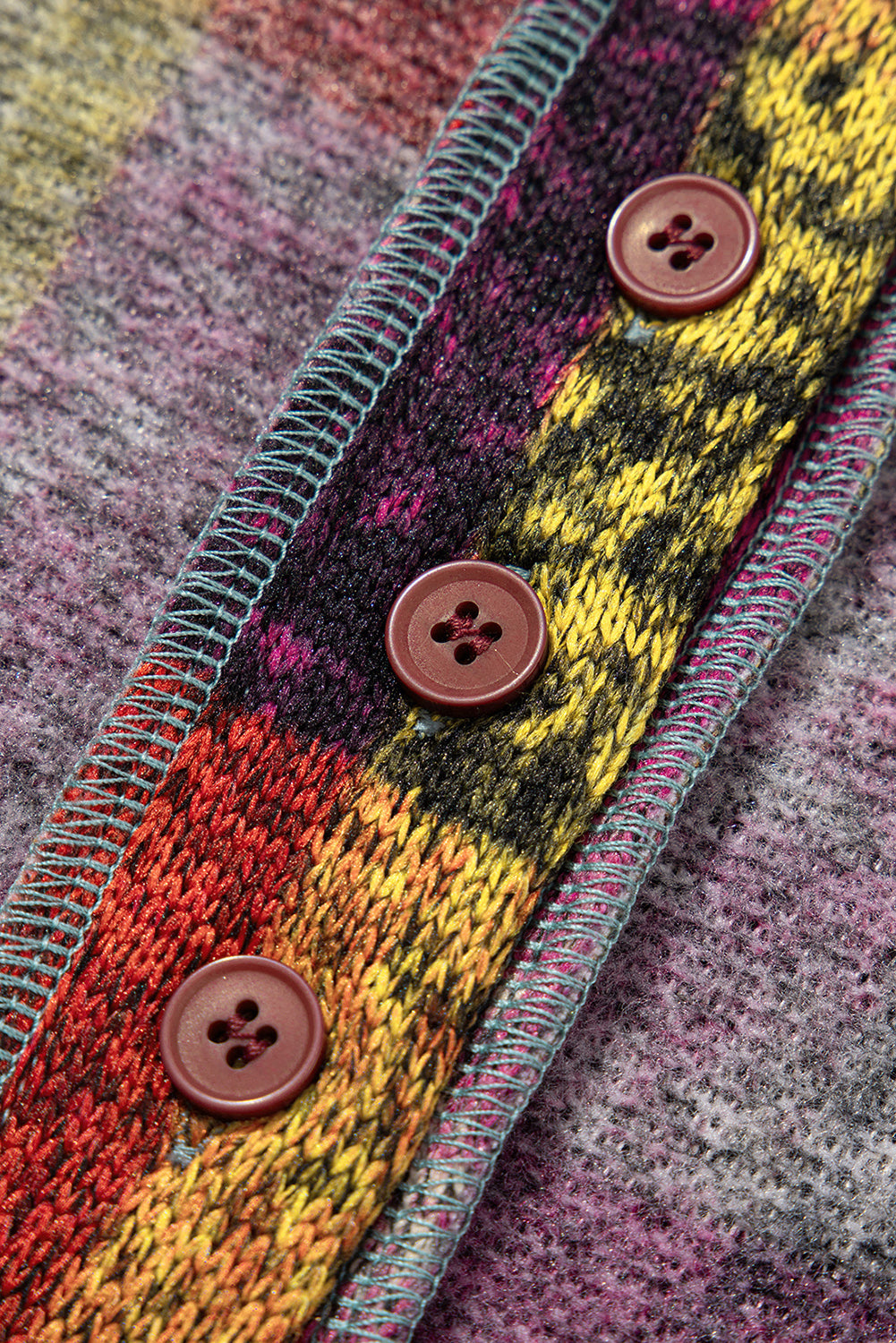 Multicolor Brushed Plaid Pocketed Oversize Shacket