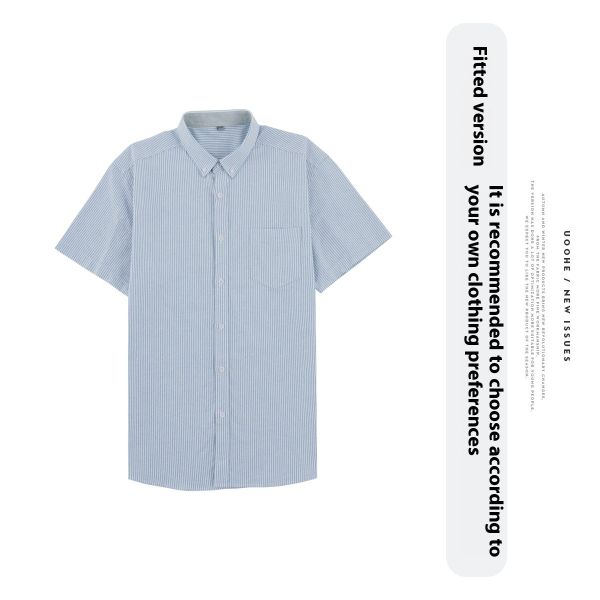 Oxford Vertical Striped Short-sleeved Shirt