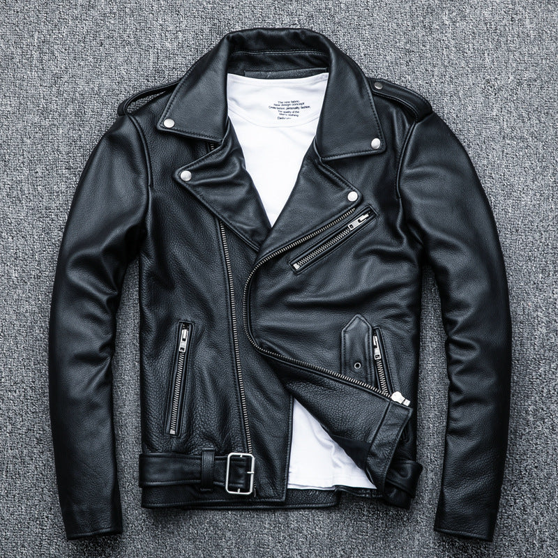 Pure Cowhide Biker's Leather Jacket