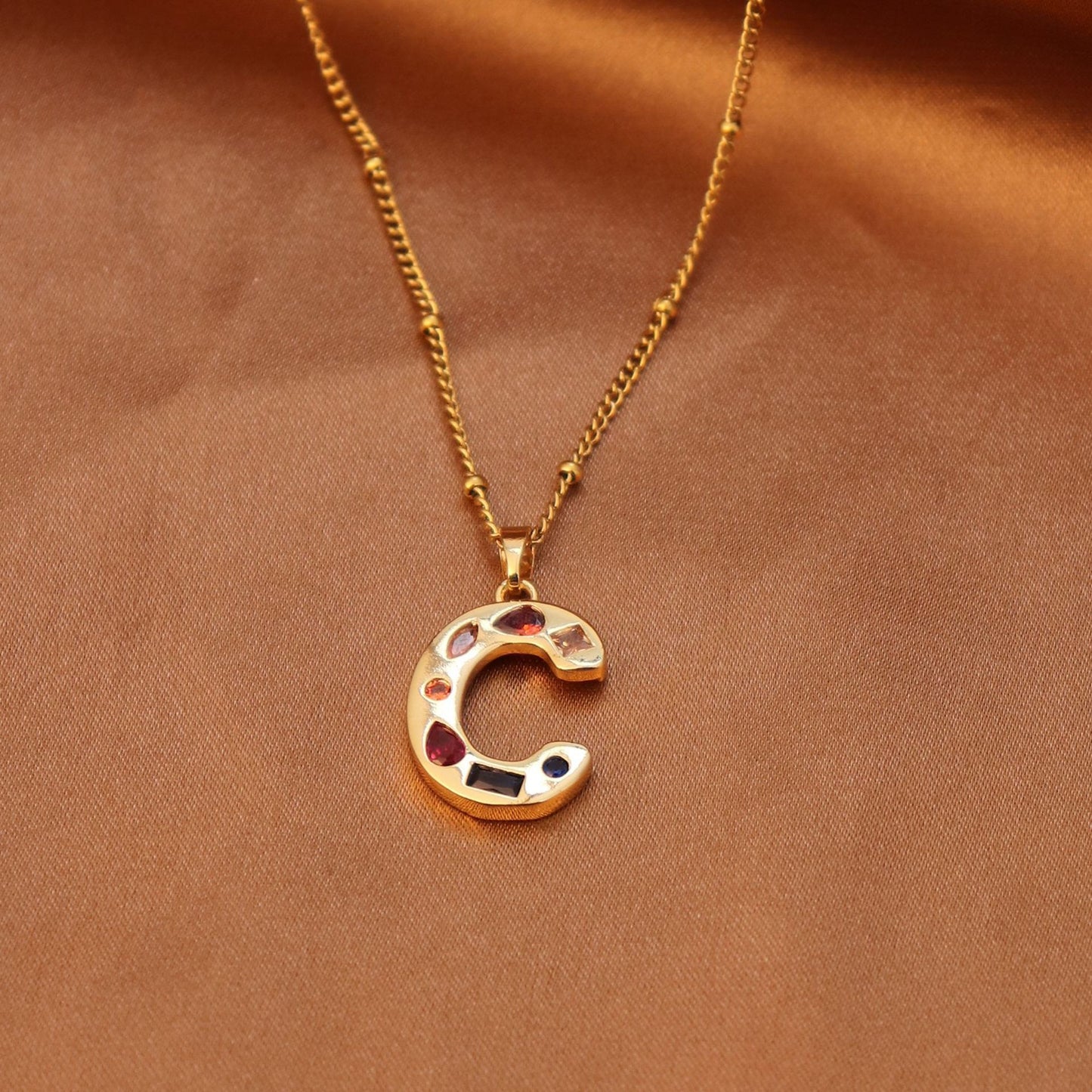 Initial letter necklace