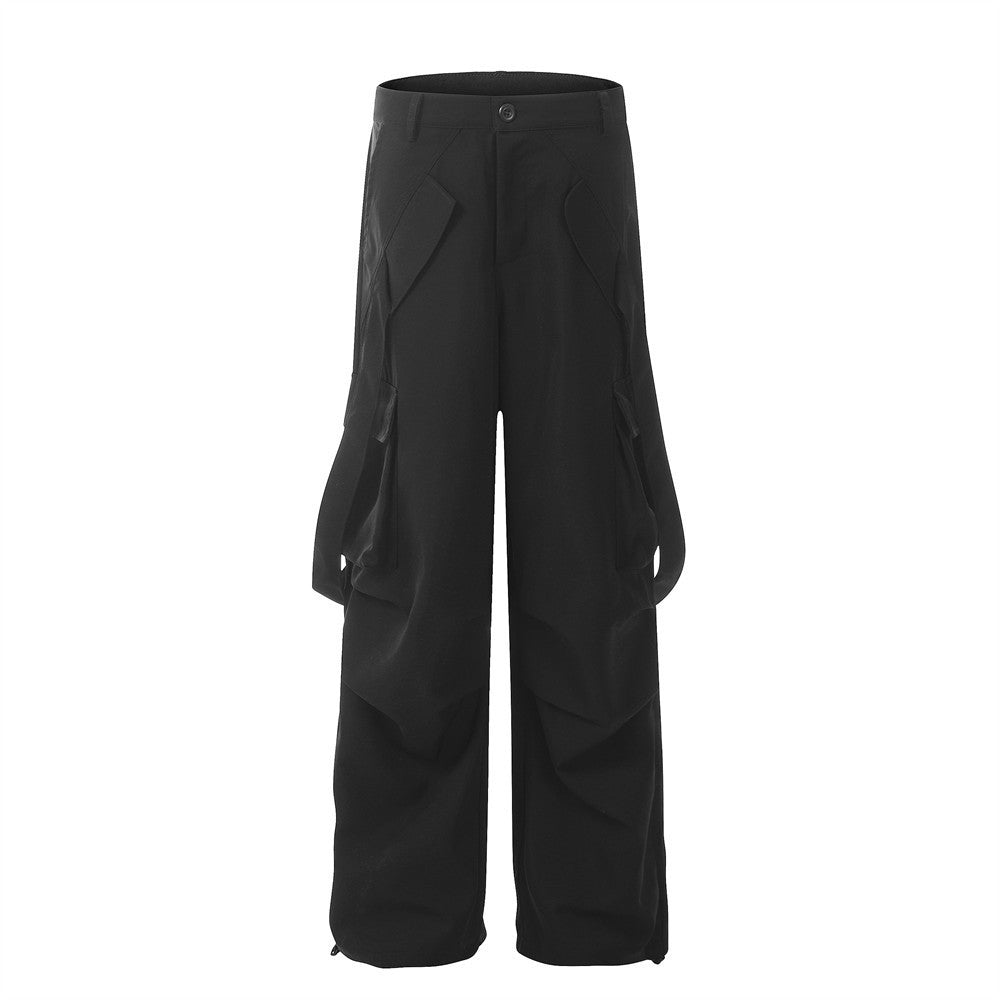 Men's Ribbon Pocket Pleats Pants