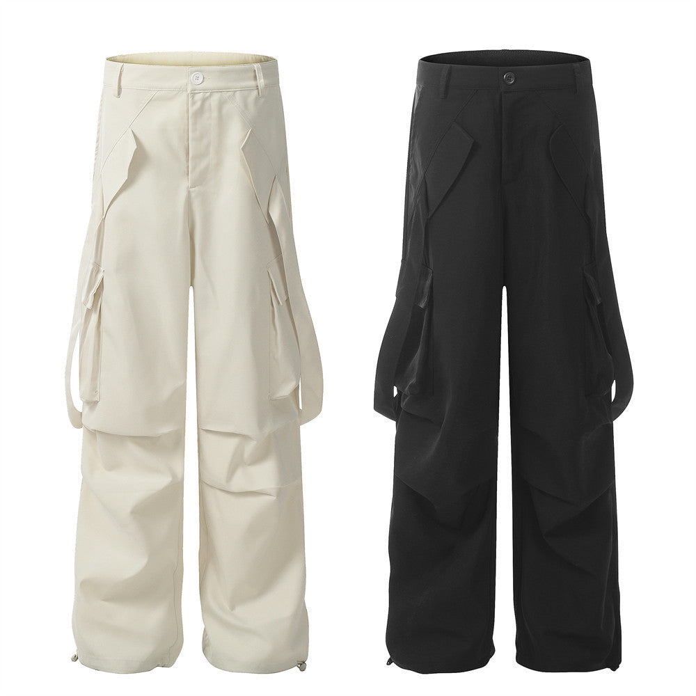 Men's Ribbon Pocket Pleats Pants