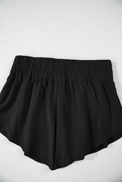 2pcs Cropped Tee and Ruffle High Waist Skort Set