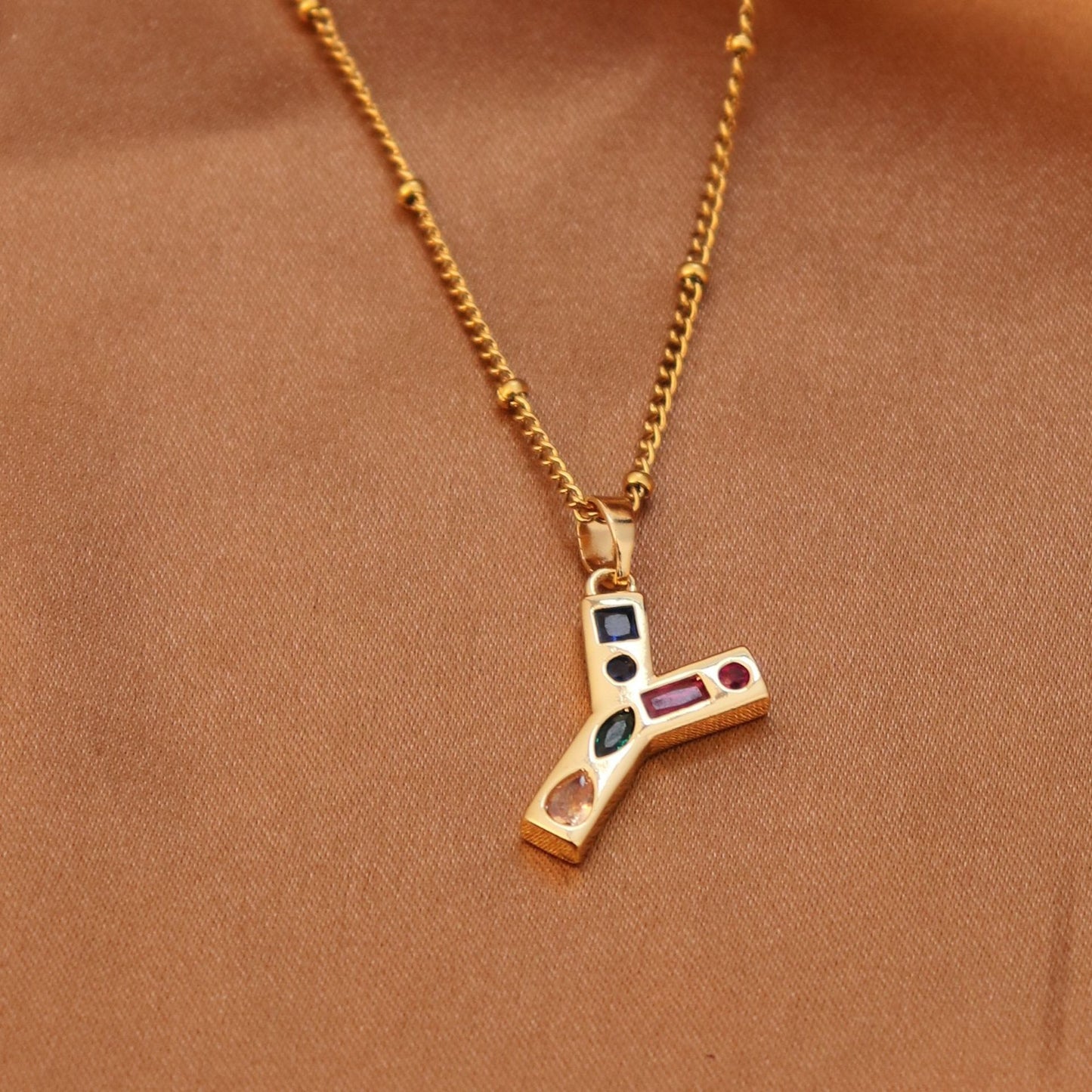 Initial letter necklace