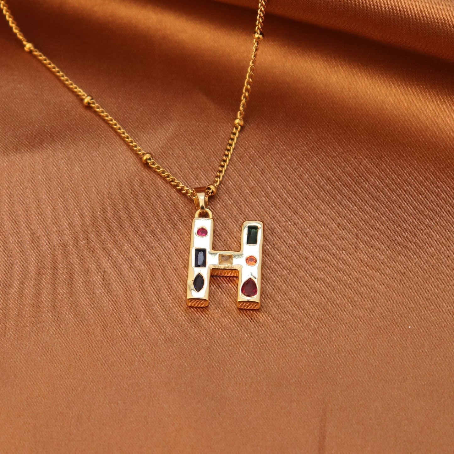 Initial letter necklace