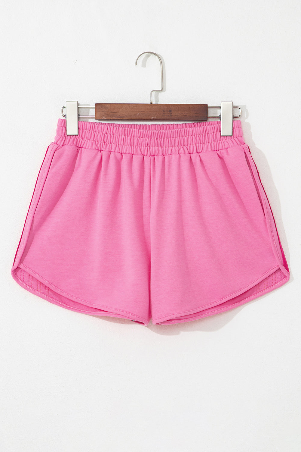 Beau Color Block Stripes Elastic High Waist Active Shorts