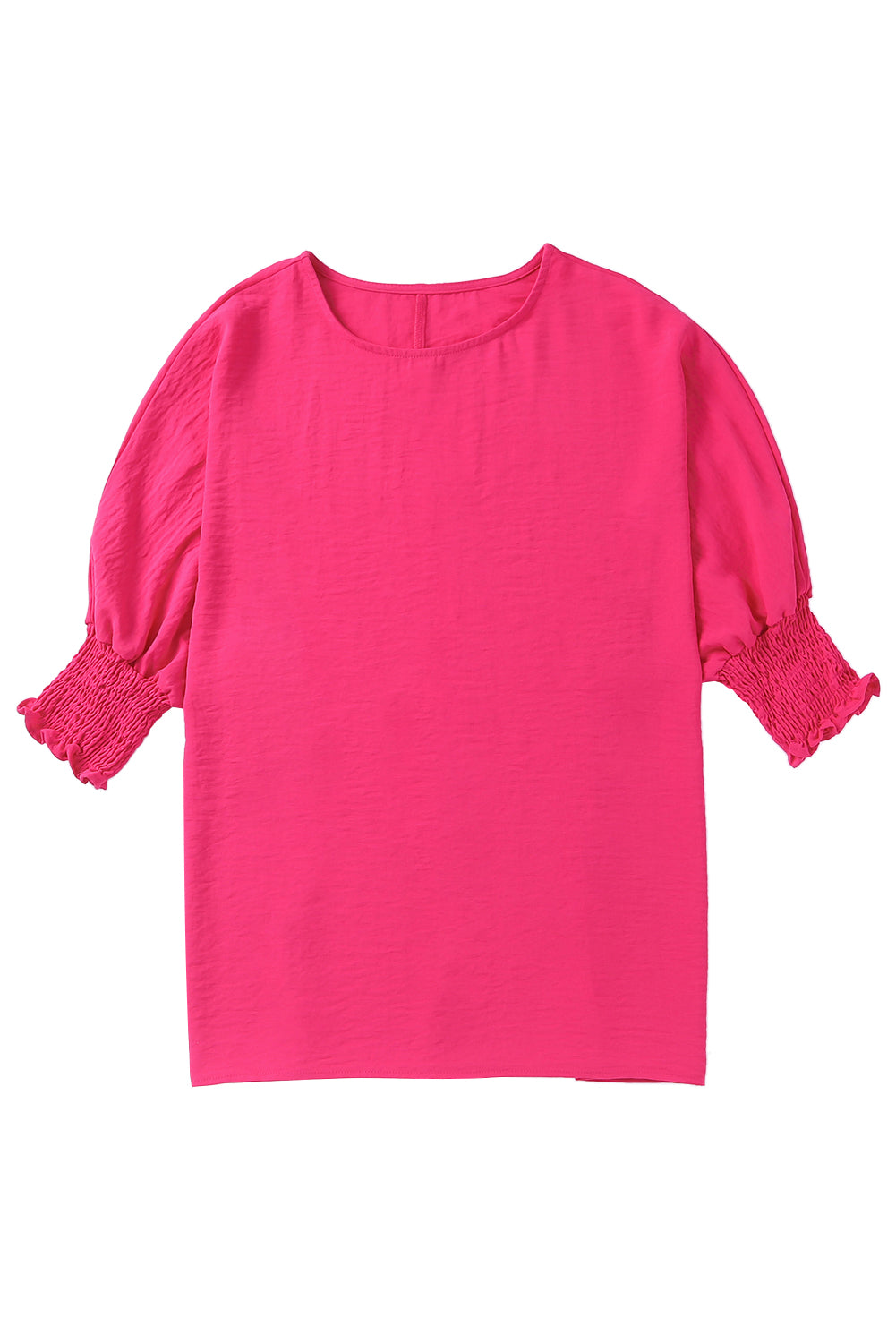 Pink Smocked Wrist Shift Top