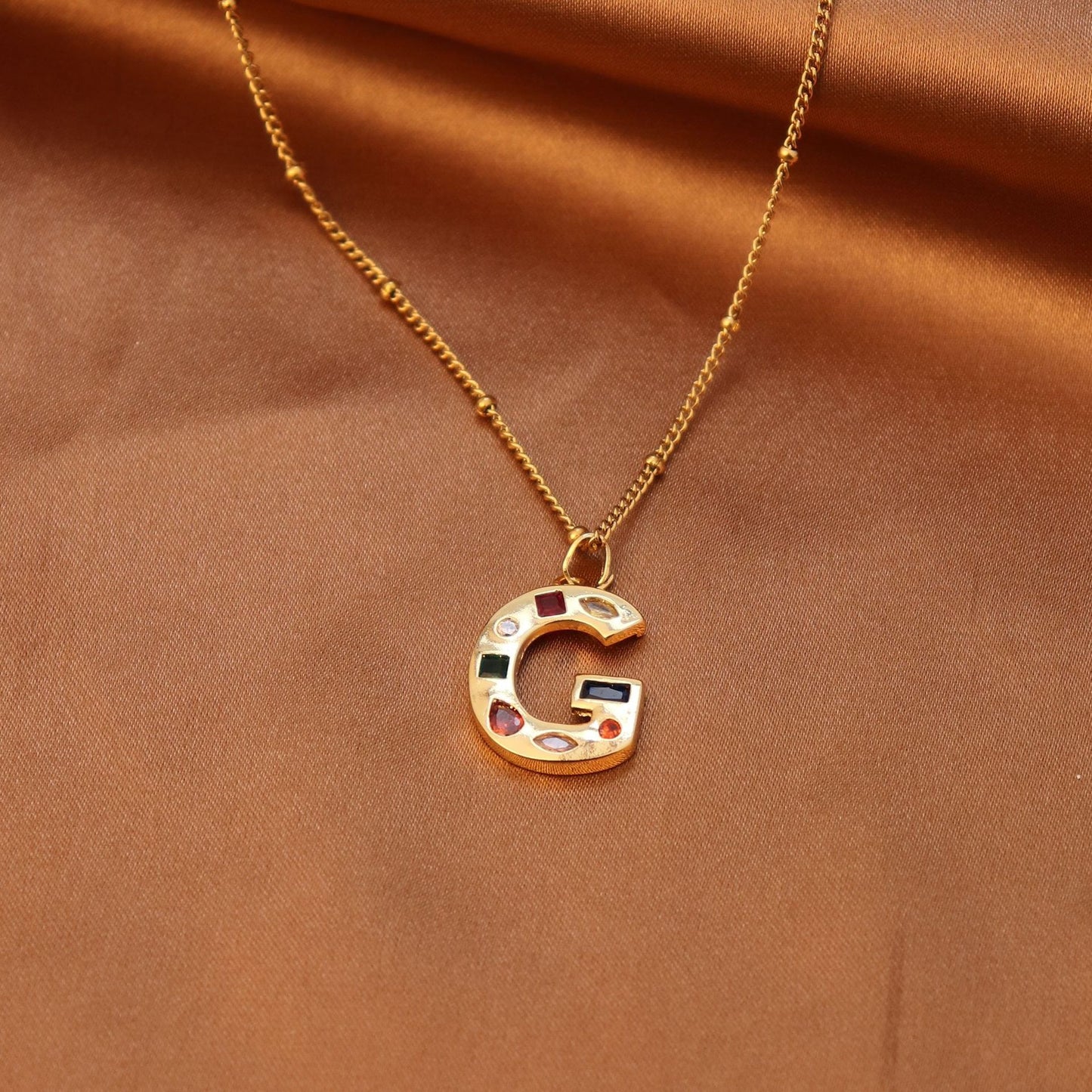 Initial letter necklace