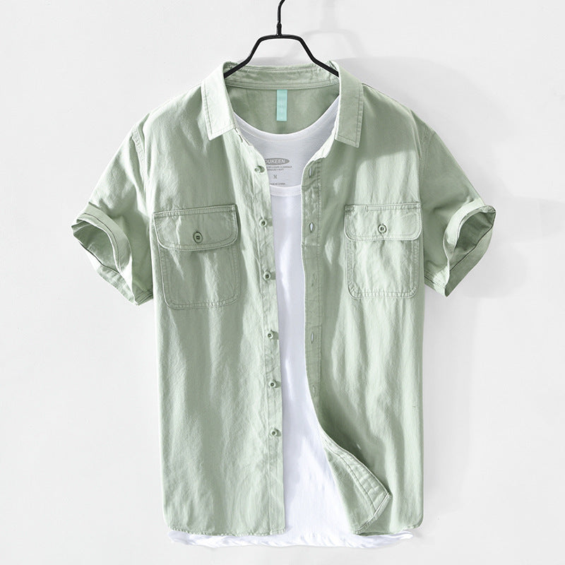 Casual Cotton Short-sleeved Shirt