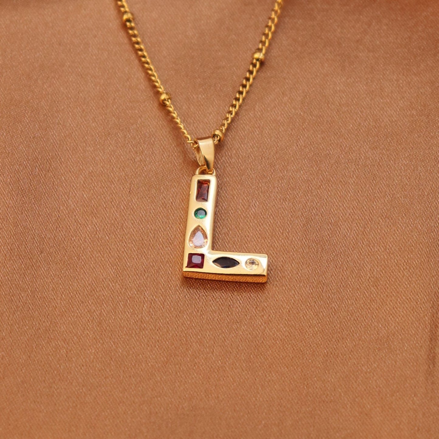 Initial letter necklace