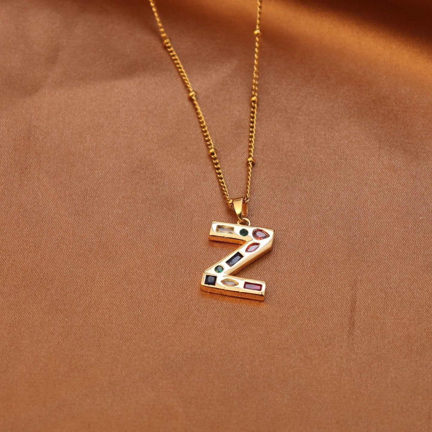 Initial letter necklace