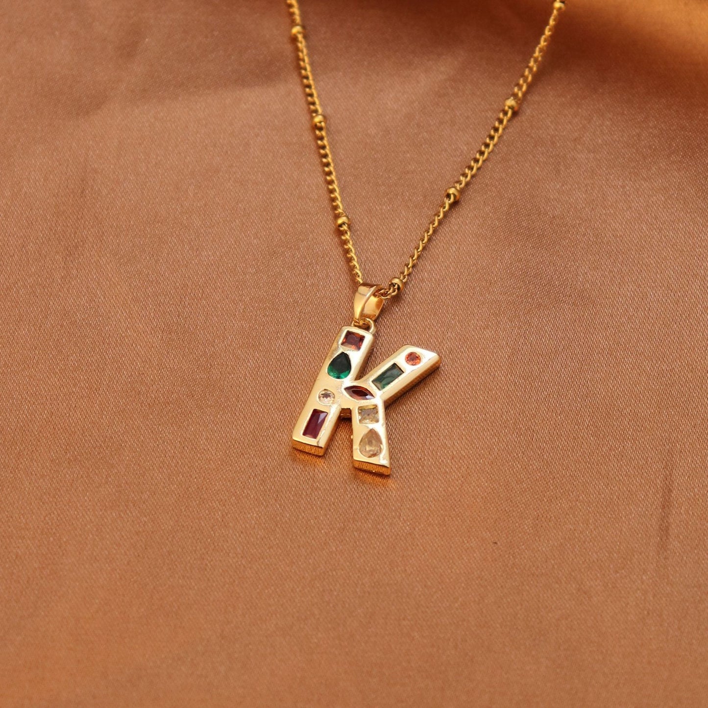 Initial letter necklace