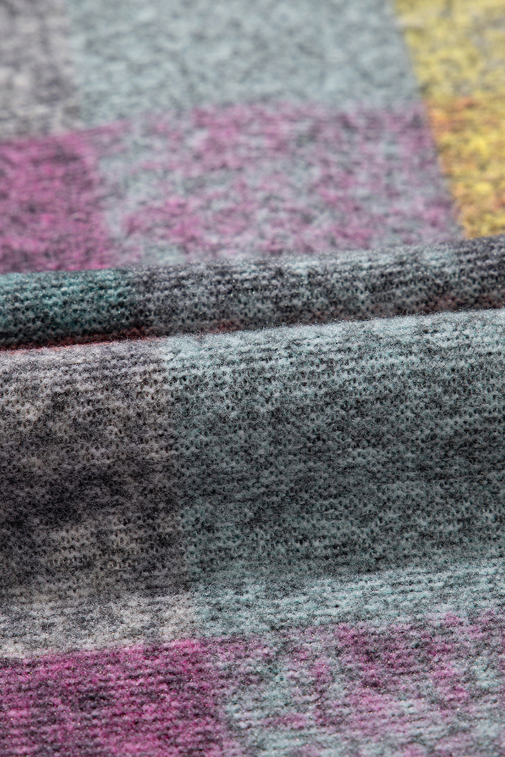 Multicolor Brushed Plaid Pocketed Oversize Shacket