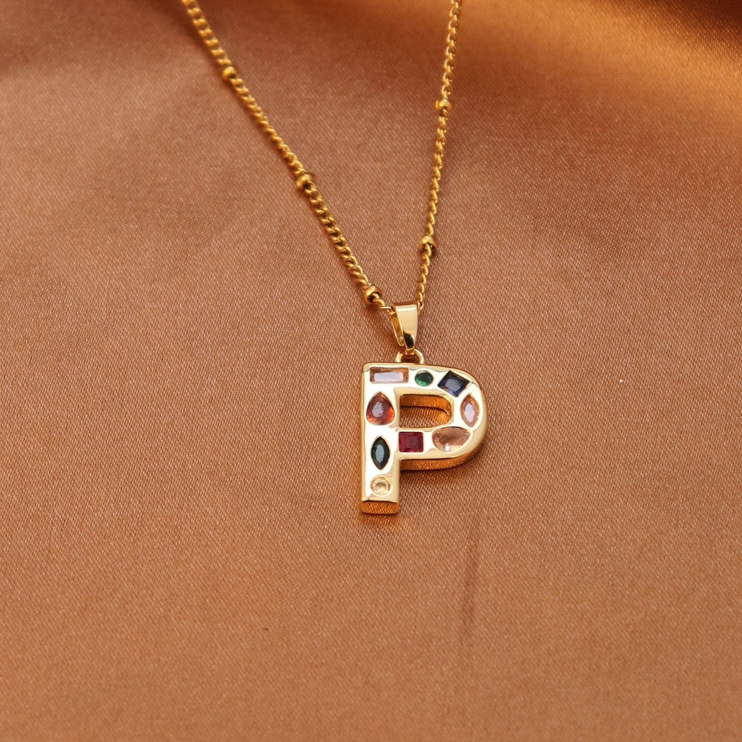 Initial letter necklace