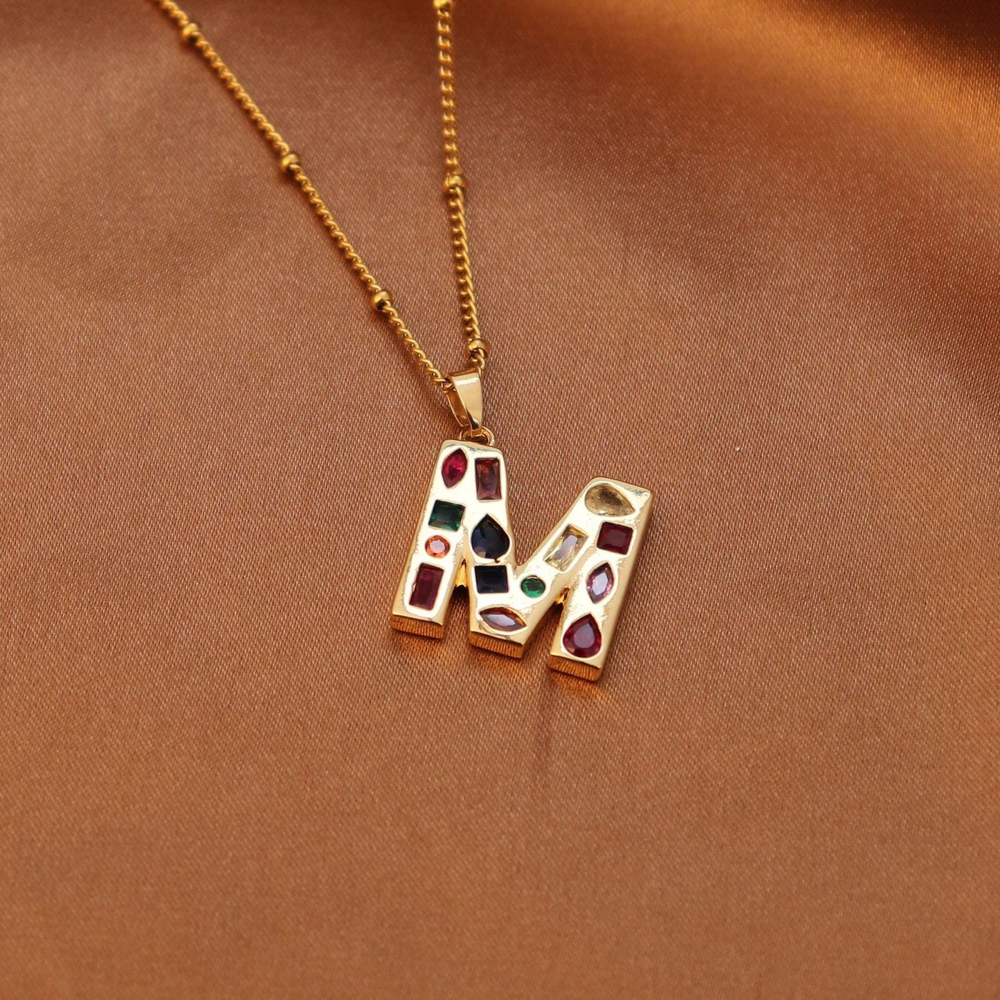 Initial letter necklace