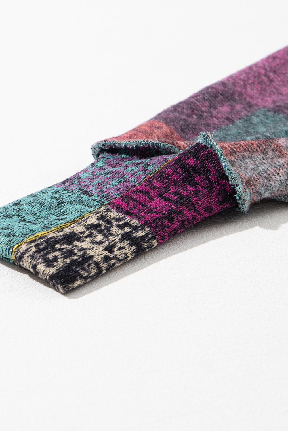 Multicolor Brushed Plaid Pocketed Oversize Shacket