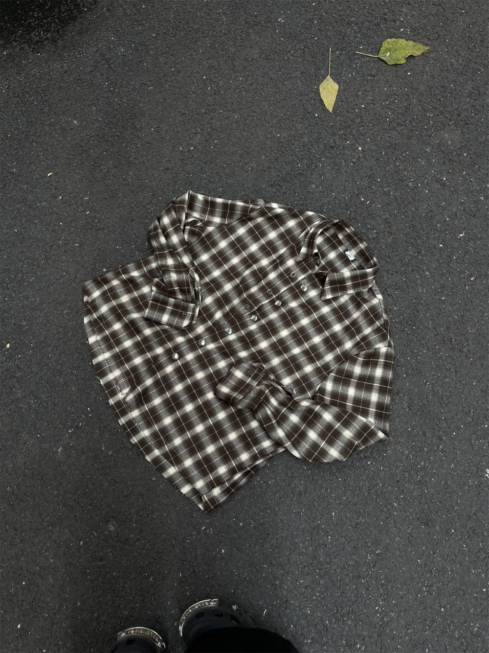 Lapel Retro Plaid Shirt