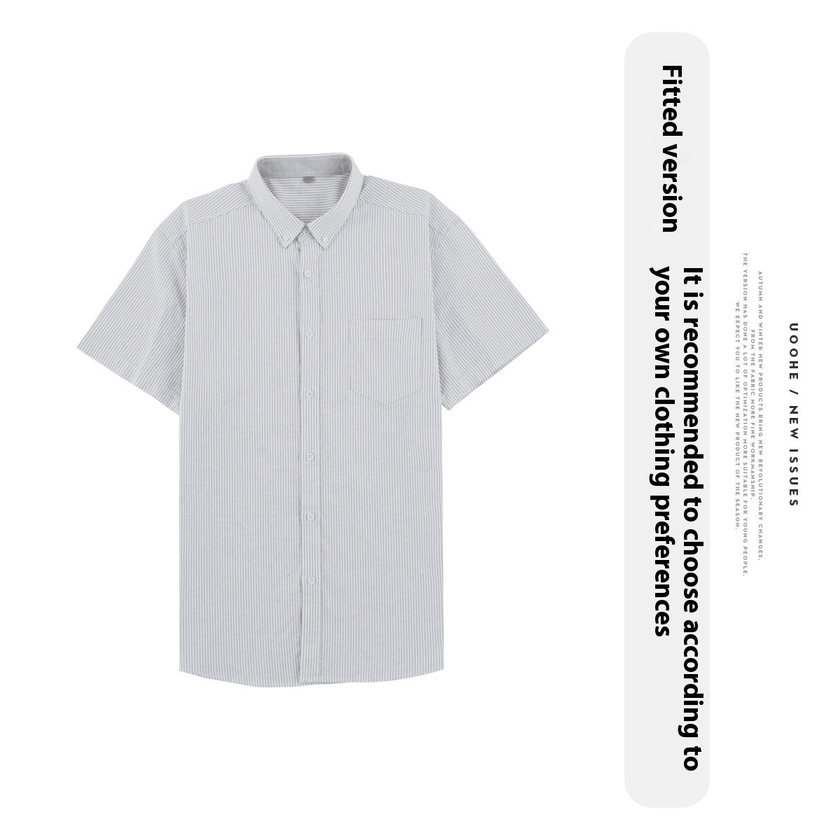 Oxford Vertical Striped Short-sleeved Shirt