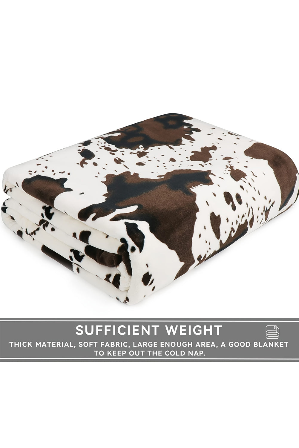 Multicolour Cow Spots Plush Blanket 150*200cm