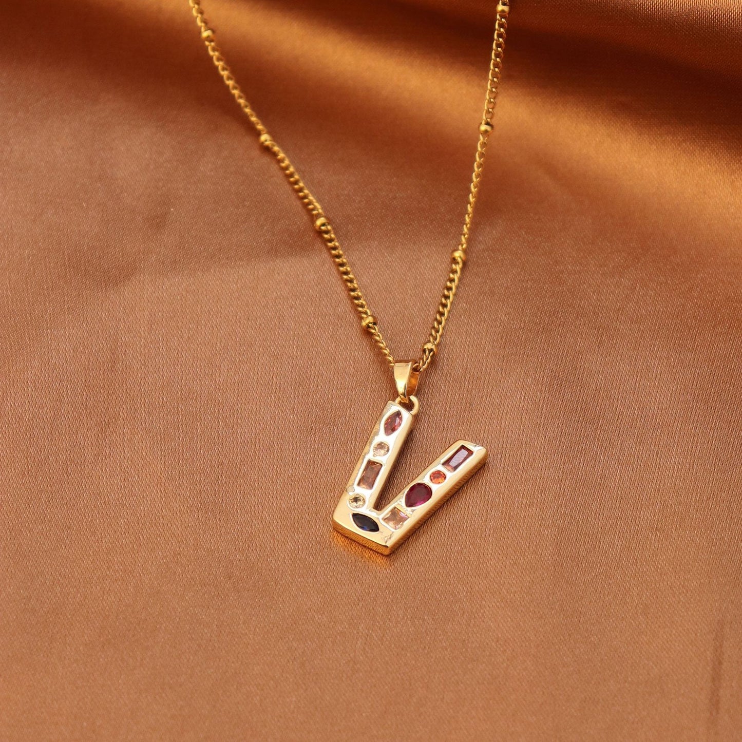 Initial letter necklace