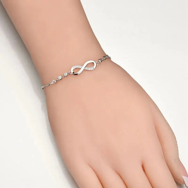 CZ Stone Infinity Bracelet