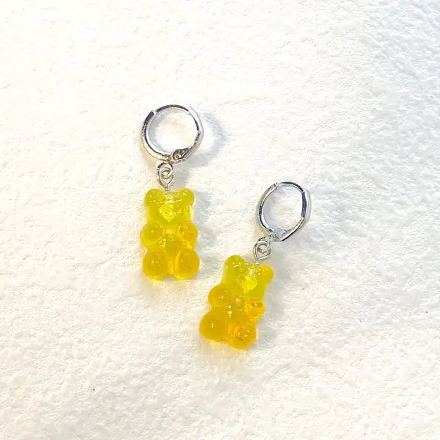 Cute Acrylic Gummy Bear Dangle Earrings